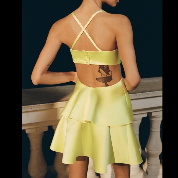 VOLUMINOUS SATIN EFFECT MINI DRESS - Picture 15 of 17